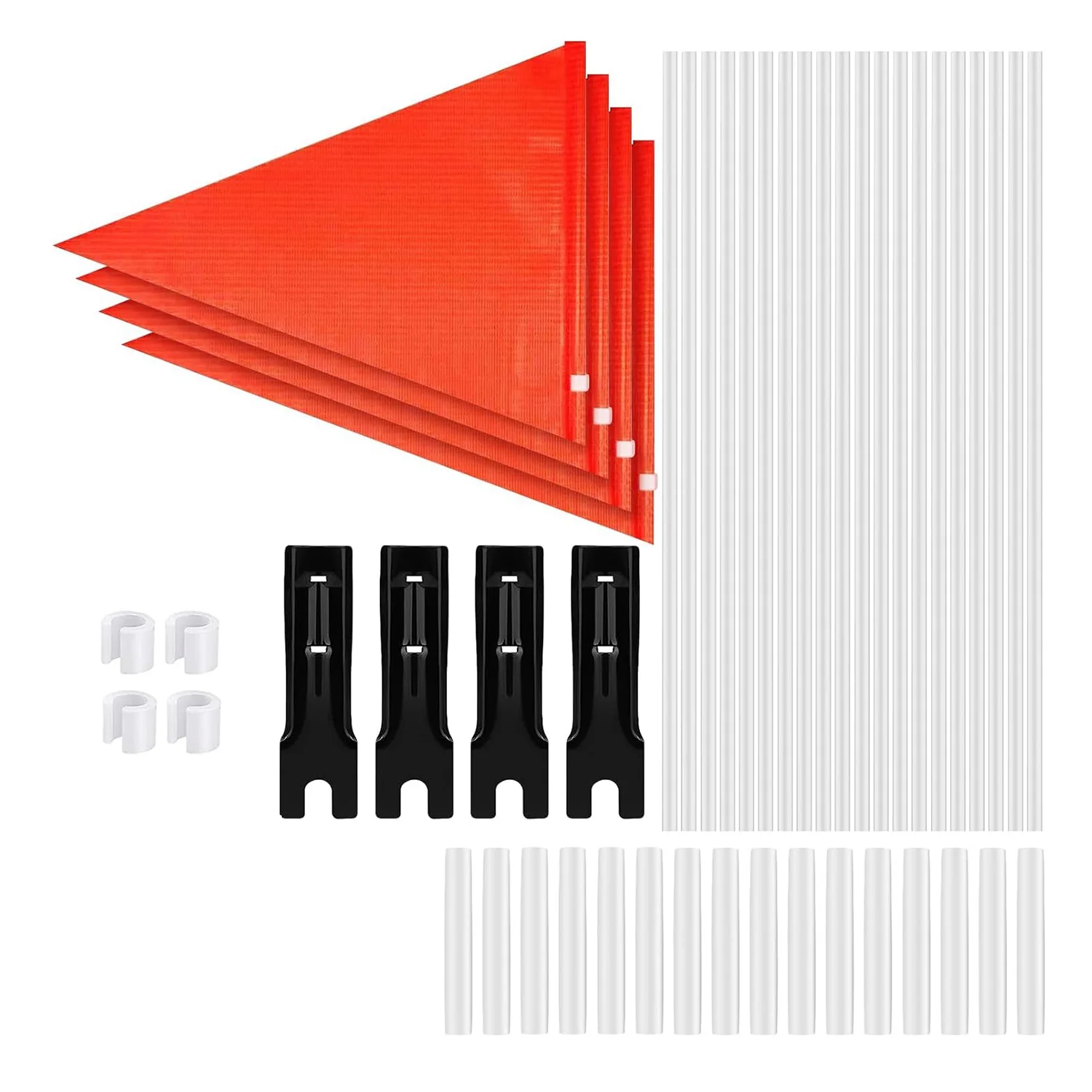 

A99I-Bicycle Trailer Safety Flags With Pole And Mounting Bracket 6Ft Adjustable High Waterproof