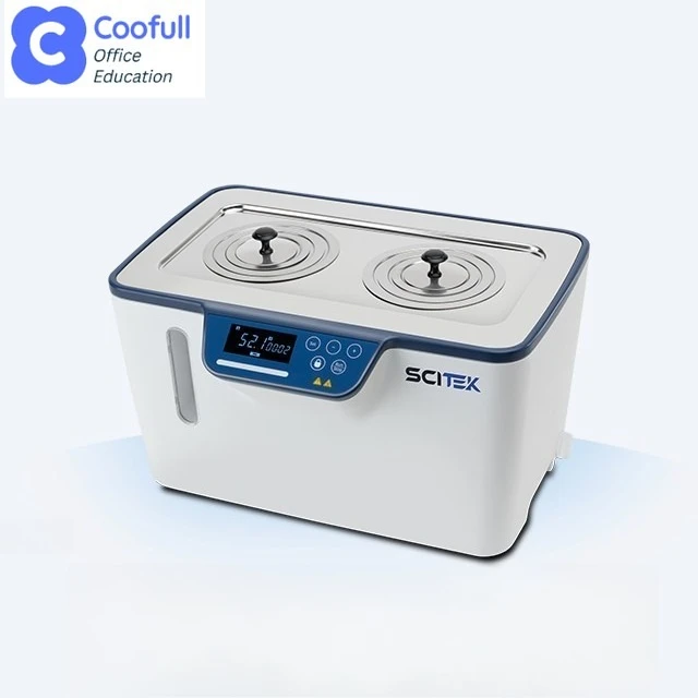 COOFULL Thermostatic Water Bath 5L 1row 2holes Overheat Protect System a Dry-burn Prevent Sensor Safety Lock High-definition LCD