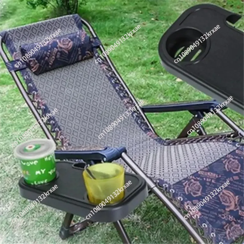 Recliner Cup Holder Clip on Side Table Cup Holder Tray Folding Reclining Chair Tray for Camping Garden Lounge Chair Picnic Hikin