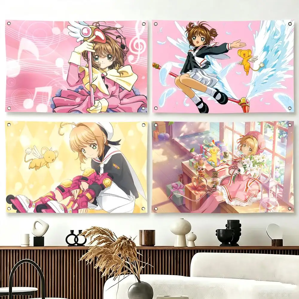 Shoujo Anime C-Cardcaptor Sakura Flags  For Living Room Home Dorm Decor Wall Outdoor Camping Party Banner Gifts