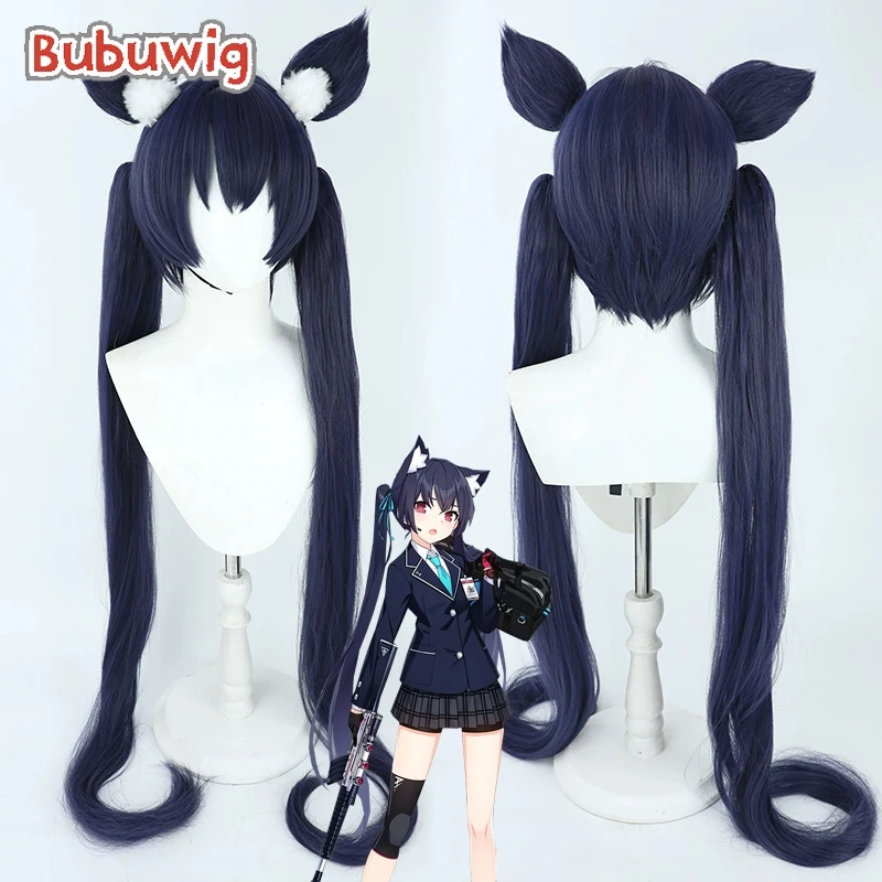 

Bubuwig Synthetic Hair Kuromi Serika Cosplay Wigs Blue Archive Kuromi Serika 135cm Long Dark Blue Ponytail Wig Heat Resistant