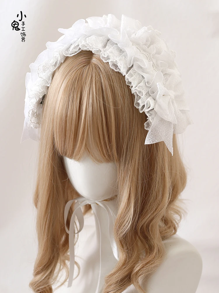 Lolita Headwear doll Ballet bow Headband Goth lo nang hair accessories headband