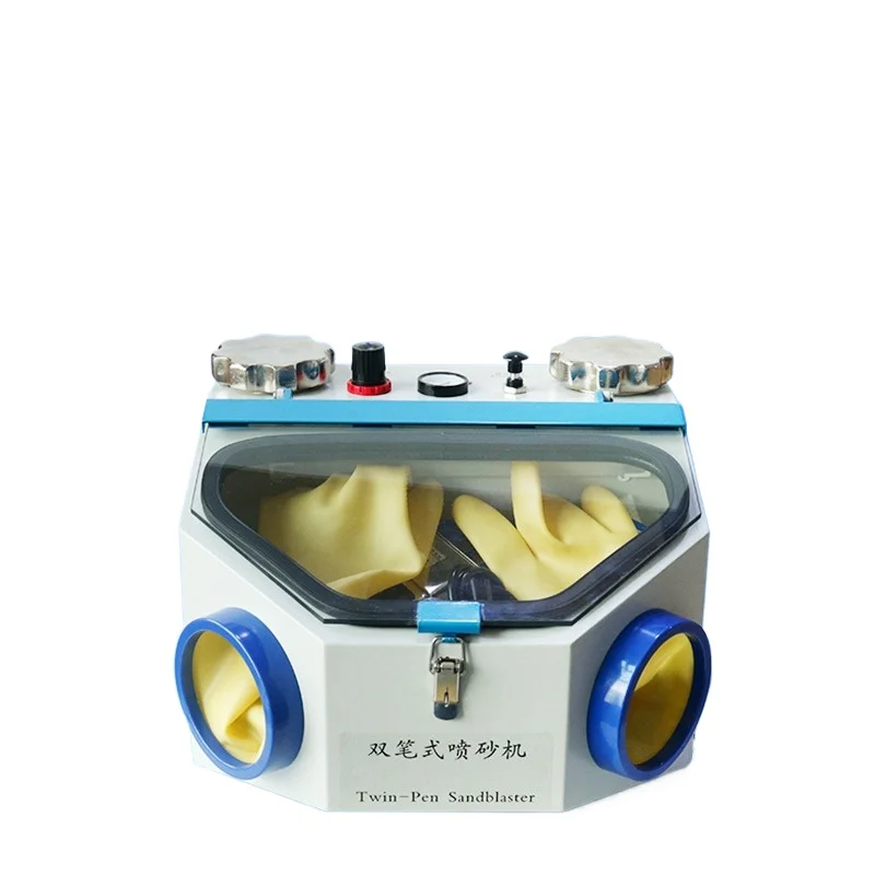 For Denture Technician Dental Orthodontics Double Pen Sandblasting Machine, Drawer Type Jewelry Bracket Sandblasting Box With