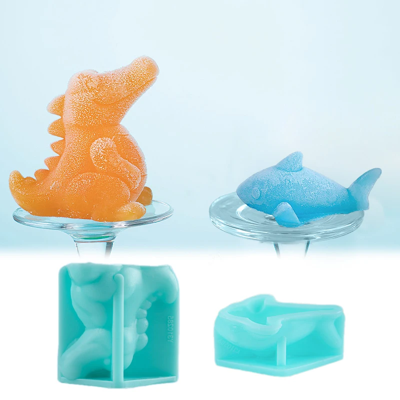 

Creative Shark Silicone Ice Mold Ice Cub Making Mold Household Baking DIY Mold Making Tool Kitchen Tool Supplies