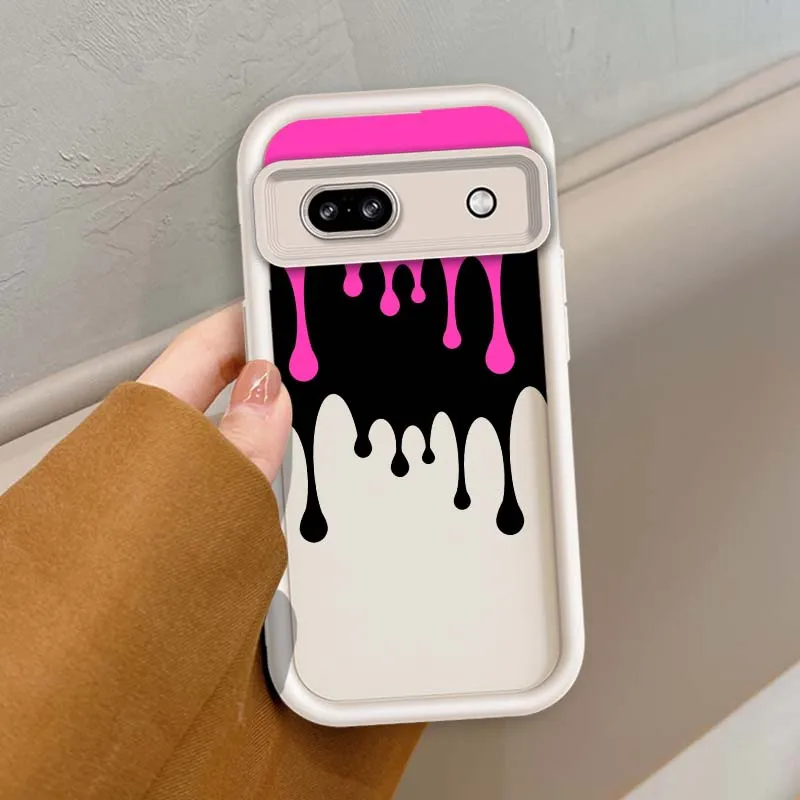 액체 흐름 패션 트렌드 전화 케이스 Google Pixel 9 8A 8 7 7A Pro XL 5G Eye Ladder 소프트 TPU 충격 방지 커버