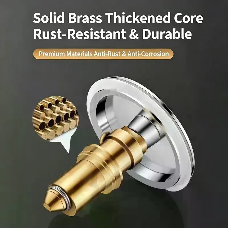 1Pcs Push Type Sink Drain Insert Stainless Steel Floor Drain Core Plastic/Copper Core Insect Proof Odor Prevent Drain Filter
