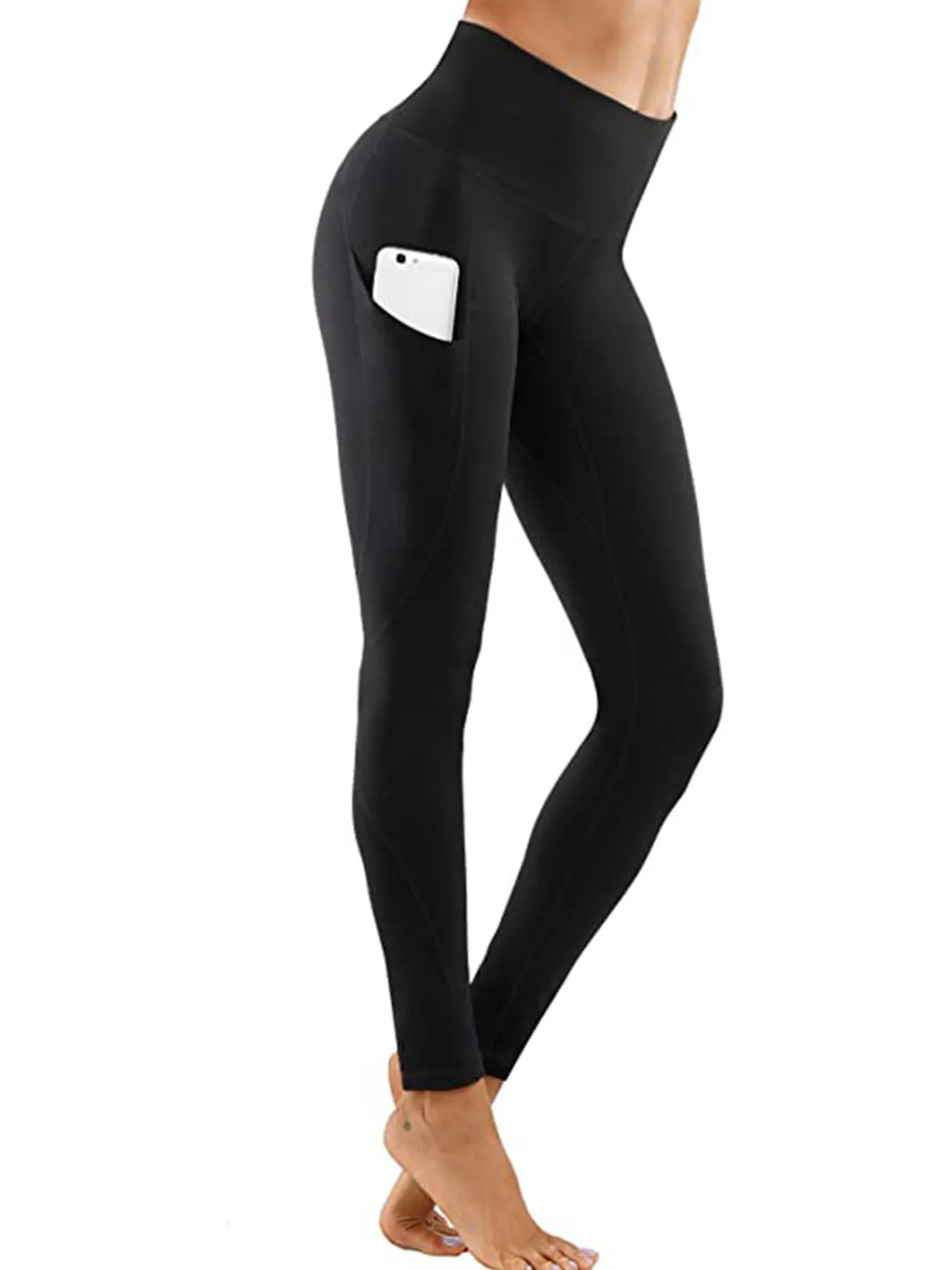 Yoga side pocket casual sports comfortable breathable ladies high waist fall leggings