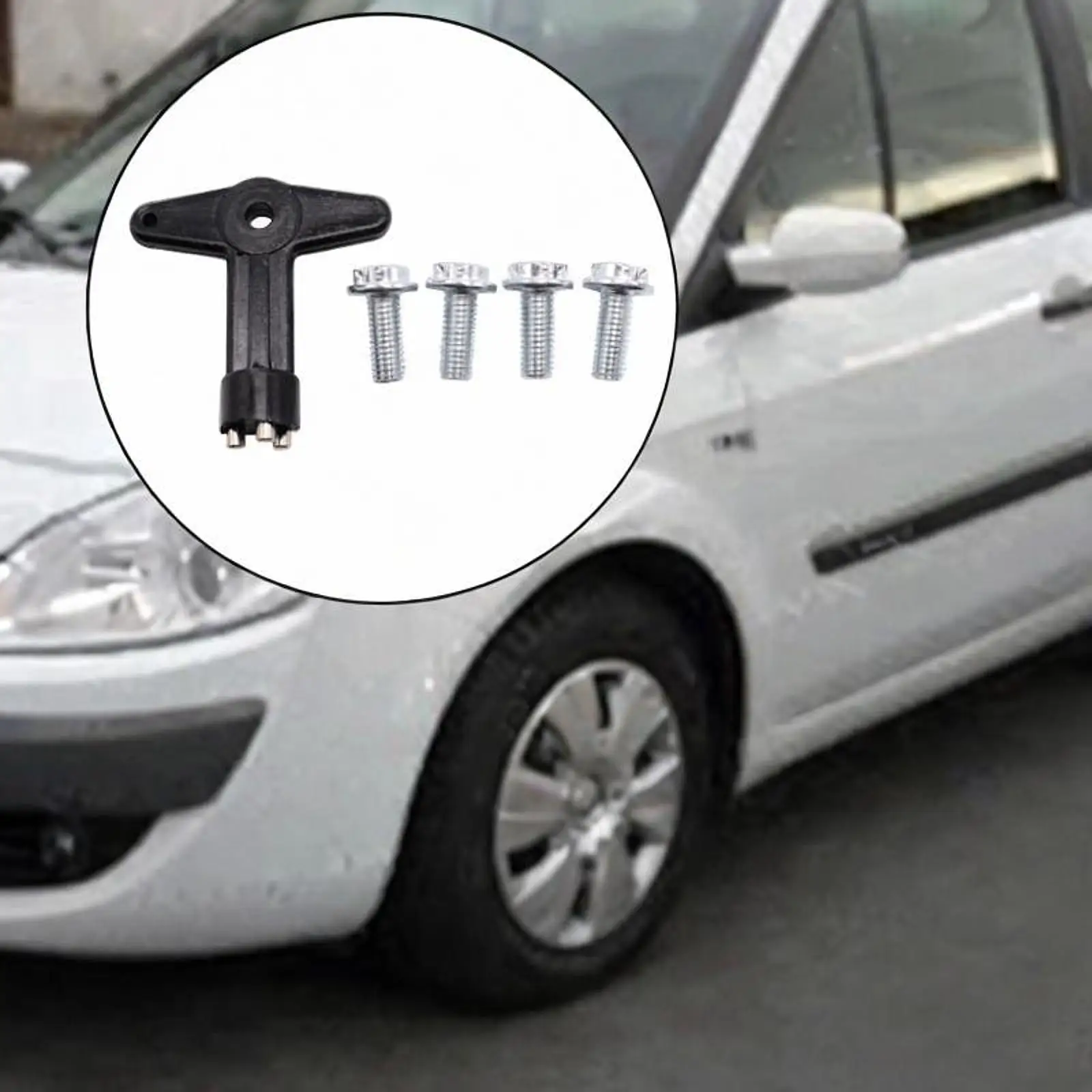 Alloy Wheel Centre Cap Screws Bolts with Key 7700422600 Easily Install Replacing for Renault Scenic MK1 MK2 Clio MK2 MK3