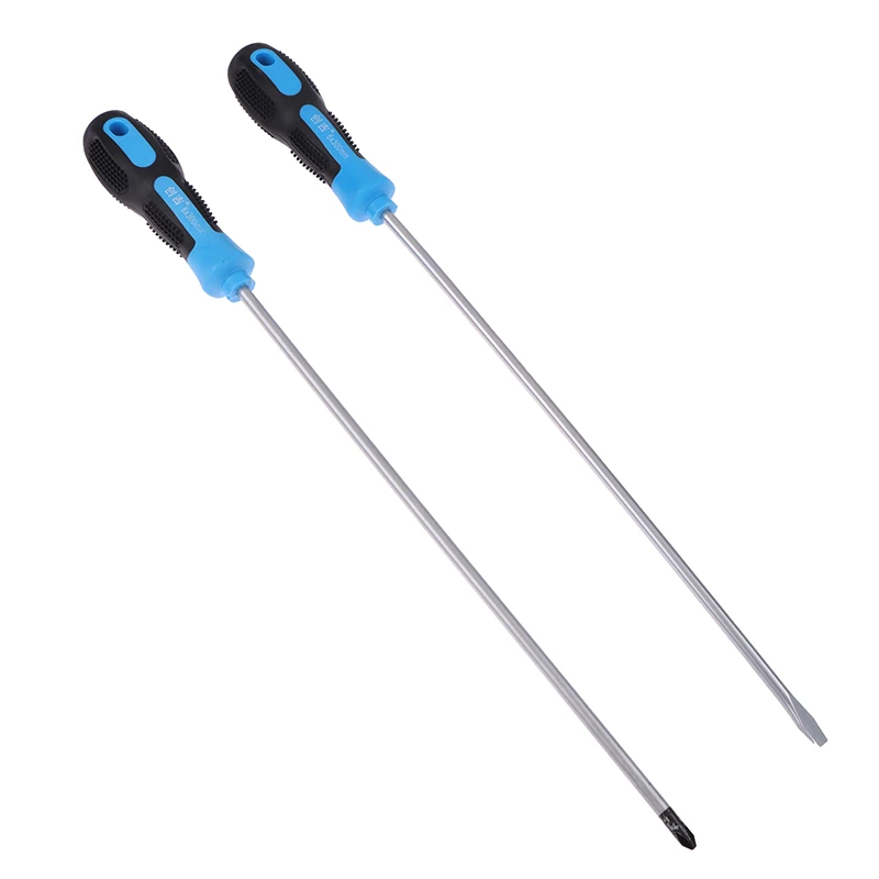 Extended Screwdriver Long Slotted Cross Screwdriver Magnetic Screwdriver With Rubber Handle Repairing Hand Tool