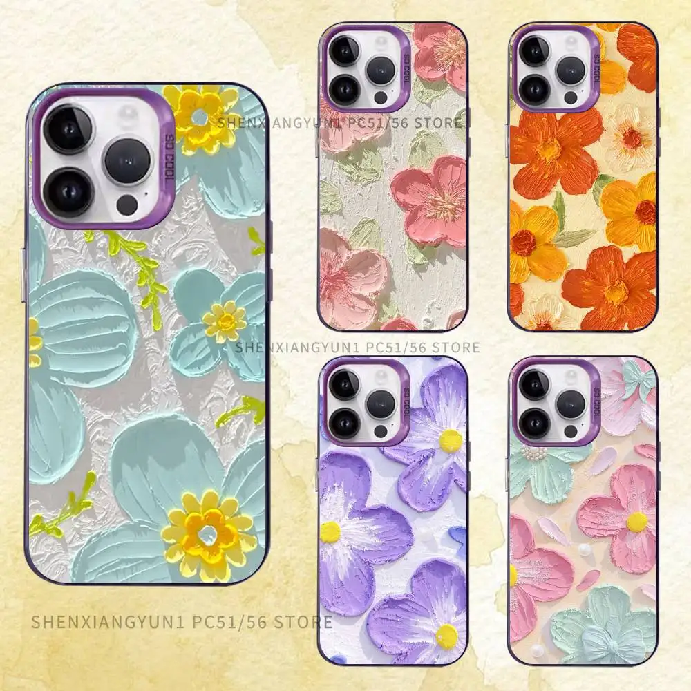 

Oil painting flowers Phone Case For iPhone 17 16e 16 15 14 13 12 11 Pro Max X XR XS MAX Back Cover