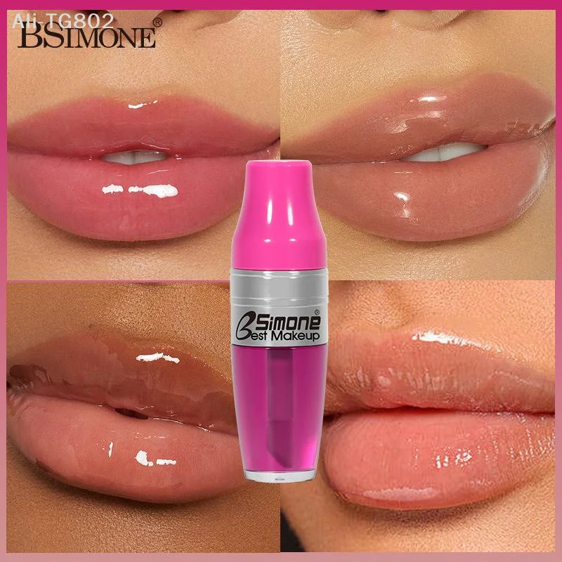 BSIMONE 1Pc 10ML Fruit Lip Gloss - Transparent Moisturizing Lip Oil Nourishes Long-Lasting Waterproof Liquid Lip Cosmetics