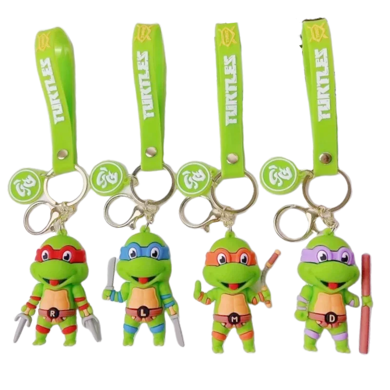 

Ninja Turtles Keychain Schoolbag Cartoon Pendant Anime Key Chain Keyrings Car Key Ring Accessories Kids Adults Birthday Gifts