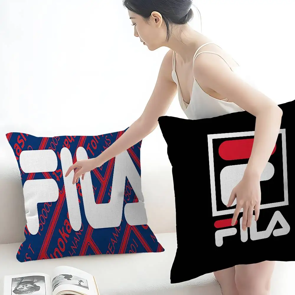 Fashion Trend Brand F-FILA Personalized Pillow Cover Kids Bedroom Wild Party Decor Pillowcase kid Birthday shower Gift
