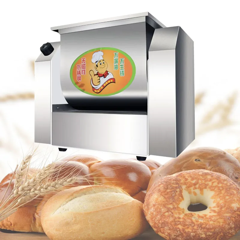 Полностью автоматический тестомес, коммерческий, 25 кг, 5 кг, 12,5 кг, смеситель для муки из утолщенной нержавеющей стали, тестомес 3 кг, 5 кг, 7 кг, 10 кг