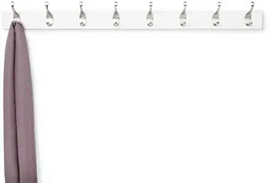 

Настенная вешалка для одежды Basics с 8 крючками, белая – современный органайзер для хранения вещей