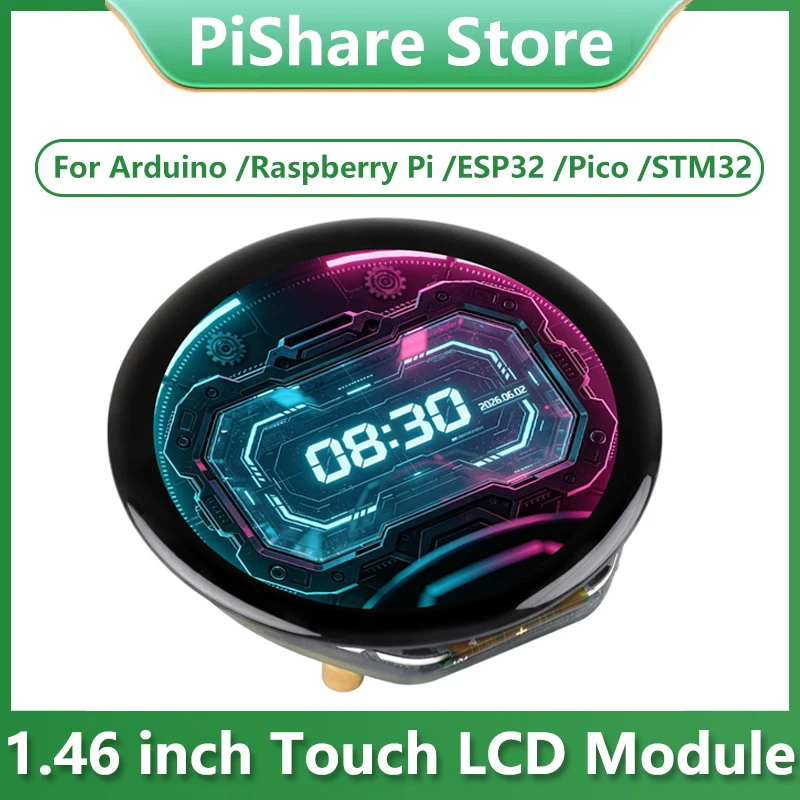 1.46inch TouchScreen LCD Display Module 412×412 SPD2010 Driver Chip For Arduino /Raspberry Pi /ESP32 /Pico /STM32