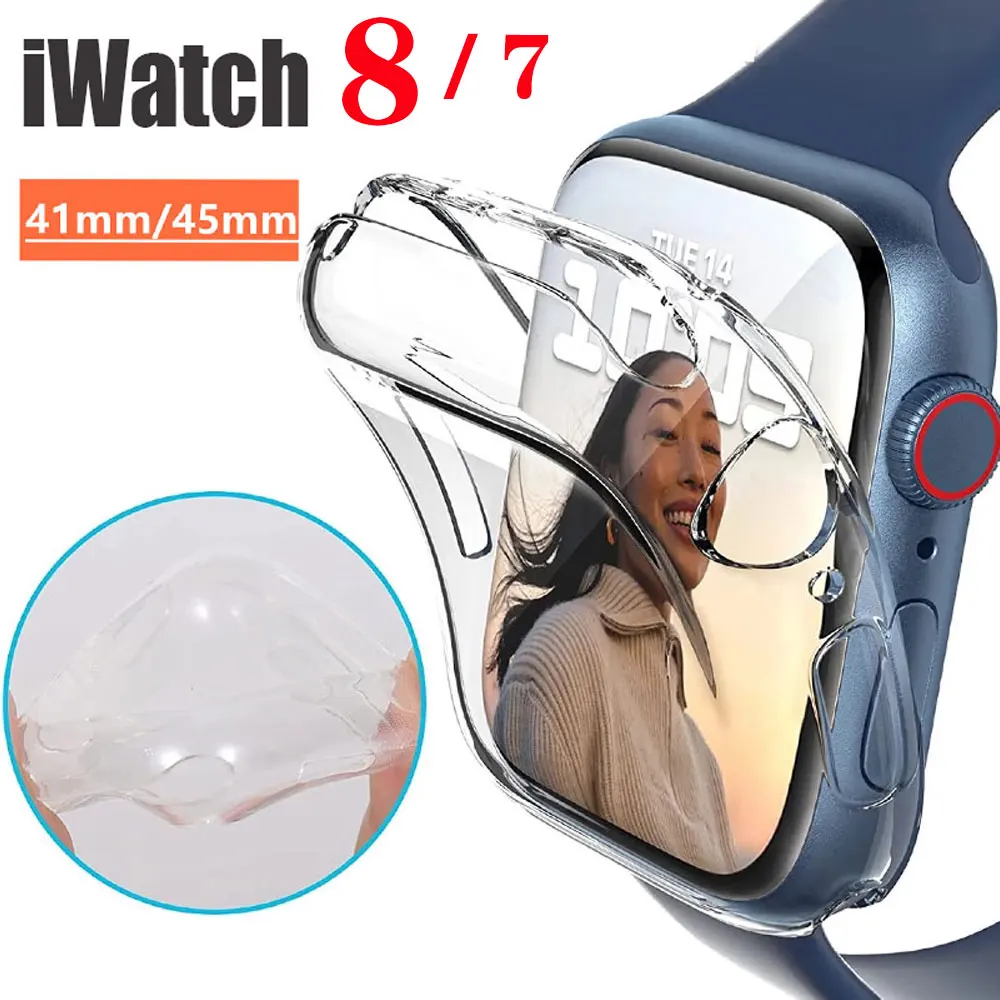 Correa para Apple watch, banda de 44MM, 40MM, 38mm, 42mm, funda protectora de pantalla para Apple Watch Series 8, 7, SE, 6, 5, 4, 3