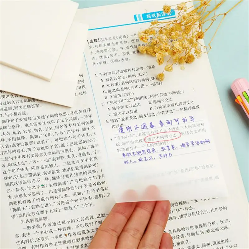 Transparent Note Versatile Decorative Notepad Trend Non-blocking Index Tab Clear Index Notes High Quality Innovative Convenient