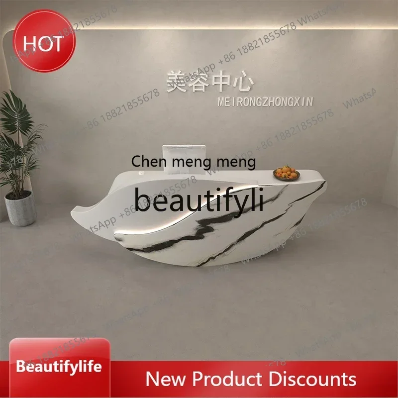 zx1Imitation marble art Cashier Shop Barber Shop Creative small bar counterK182
