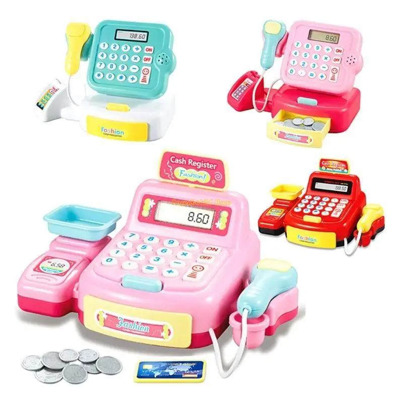 WXTD Berpura -pura Main Cash Register Mainan Pendidikan Knitting Game Set Game Otak Anak TK mainan yang indah