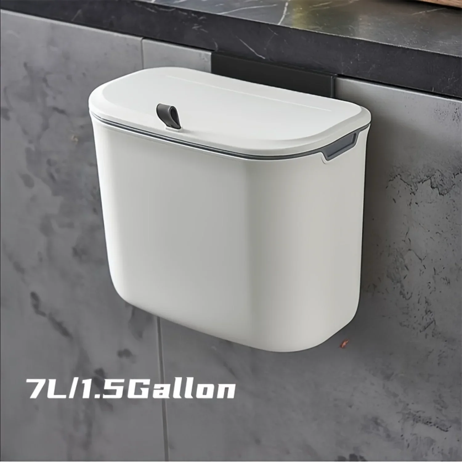 

Подвесной кухонный контейнер для компоста с выдвижной крышкой для ванной комнаты, туалета, спальни - компактный контейнер для мусора