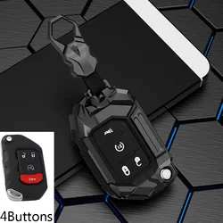 Custodia per chiave auto in lega di zinco per Jeep Gladiator JT Sahara JLU Wrangler JL Rubicon 2018 2019 2 3 4 pulsante Flip Remote