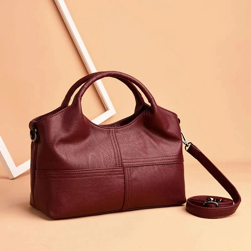 High Quality Women Bag  Soft PU Leather Handbag Casual Female Messenger Bag Solid Shoulder Bag Ladies Crossbody Bag