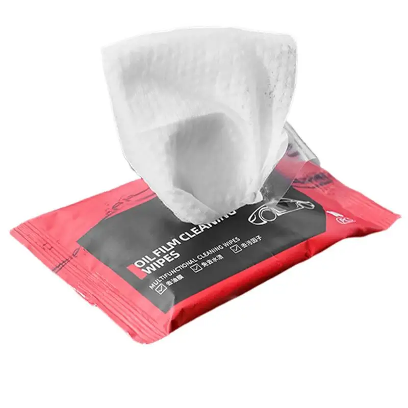 10Pcs/set Car Glass Oil Film Removal Wipes Anti-rain Oil Stain Cleaner Wipes  Anti-fog Wet Towel Front Windshield Cleaning Wipes