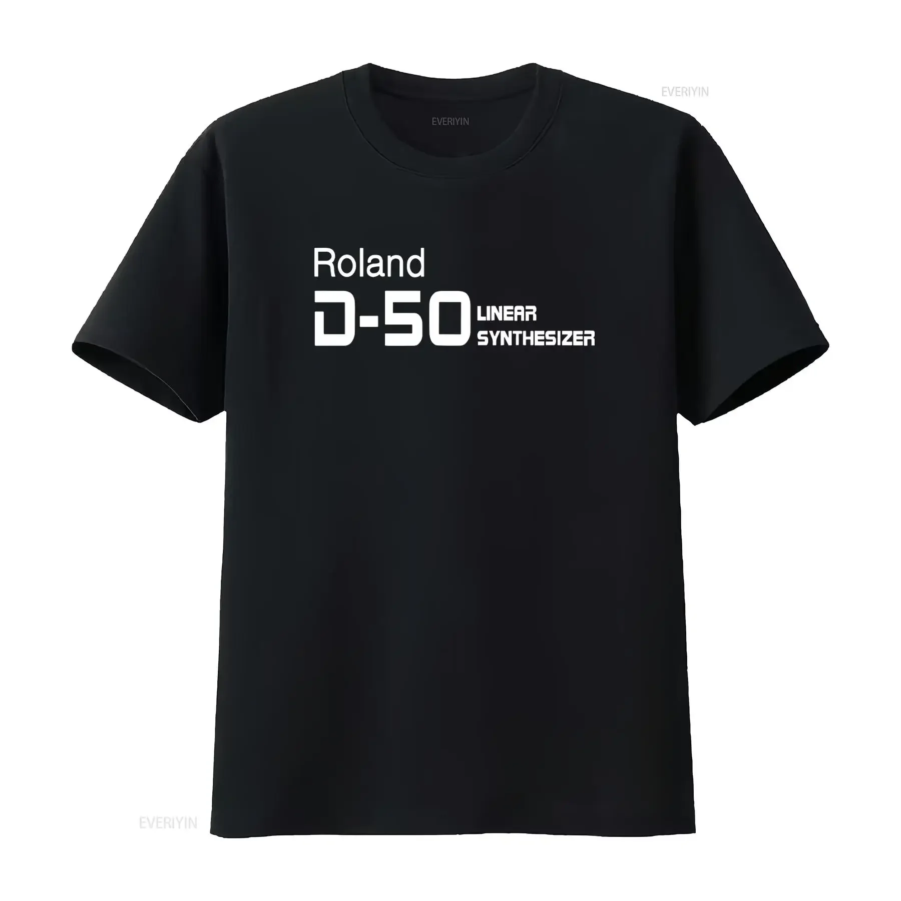 Roland D 50 Synthesiser T Shirt Funny Party Novelty Top Music Lovers  vintage Washed Casual streetwear Slightly