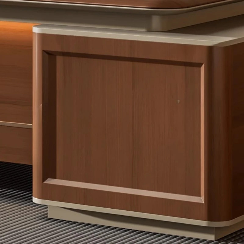 โต๊ะทำงานผู้บริหารรูปตัวแอล ดีไซน์หรูหรา พร้อมที่จัดระเบียบ