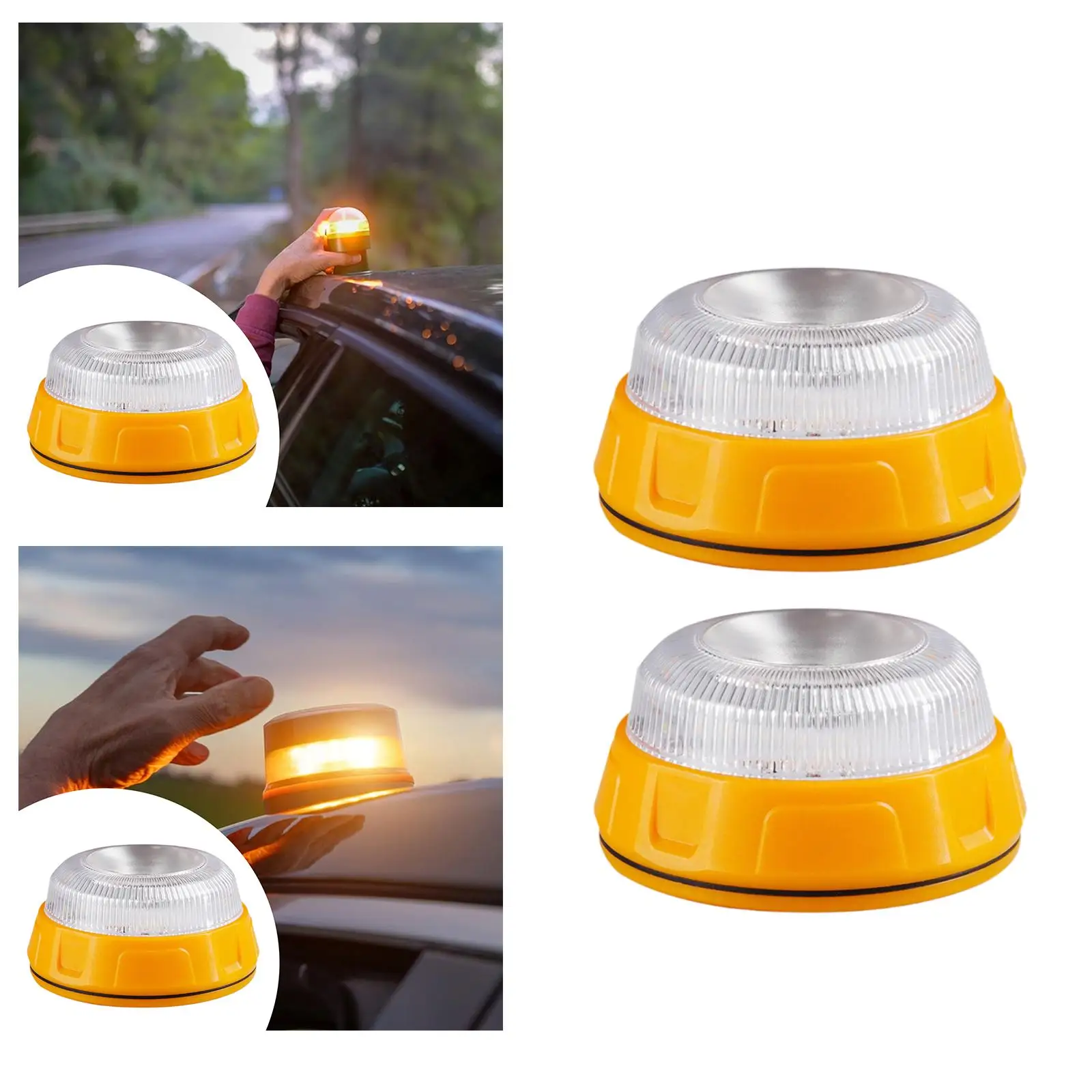 

Traffic Warning Light Battery Powered Portable Emergency Lamp LED Beacon Light for Car Roadside Safety