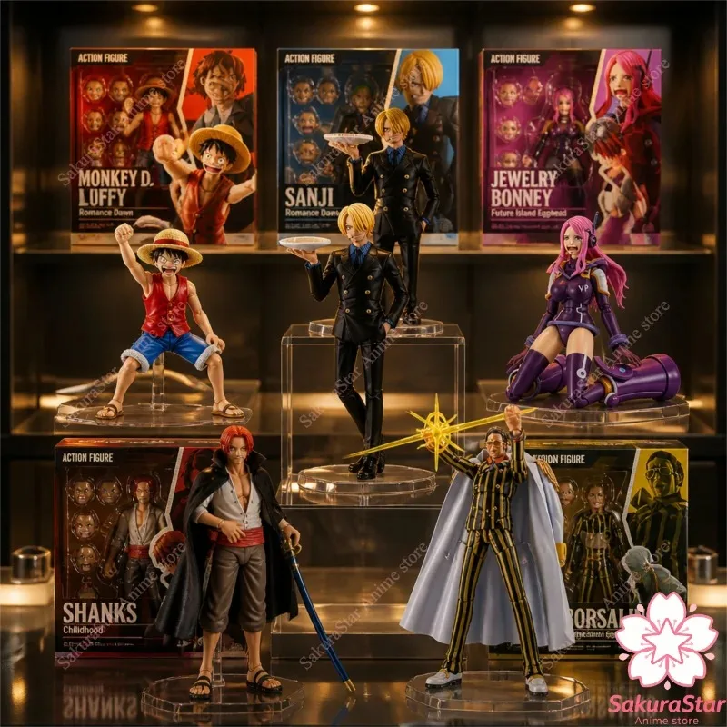 【In Stock】Bandai One Piece SHFiguarts SHF All Characters Series Anime Collectible Models Luffy Sanji Shanks Bonney Borsalino toy view 2