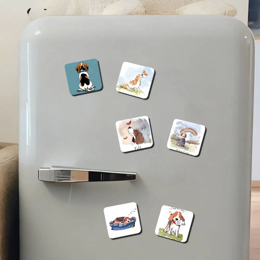 Beagle Puppy Dog Refrigerator Magnets Cute Cartoon Magnetic Personality Decorations Creative Gifts