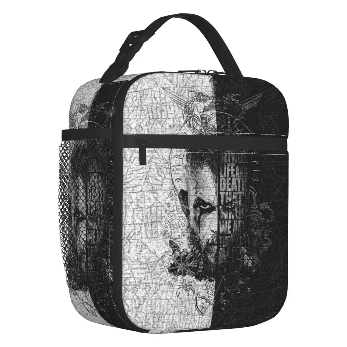 Vikings King Ragnar Lothbrok Quotes Insulated Lunch Bag for Women Valhalla Thermal Cooler  Box Office Picnic Travel