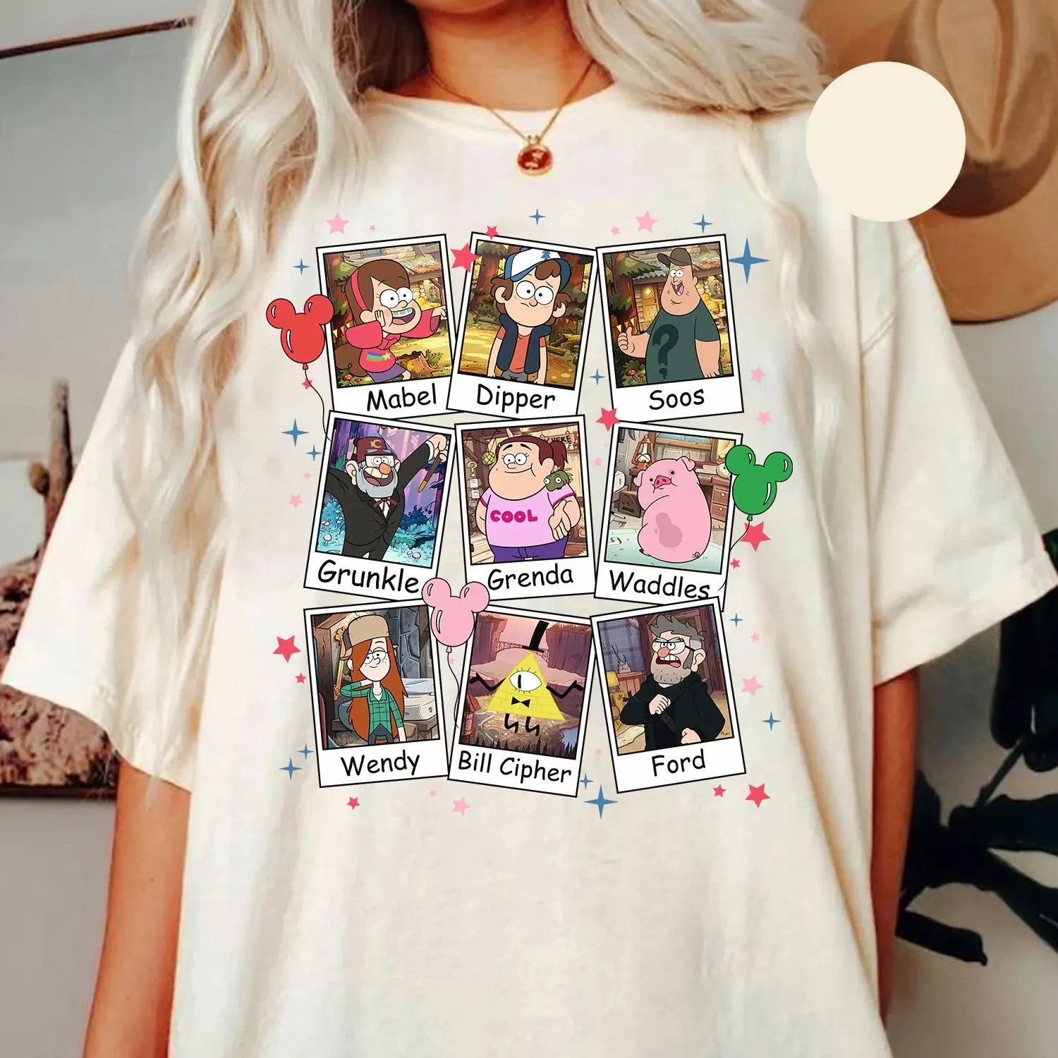 قميص ديزني جرافيتي فولز صور كتاب قميص جرافيتي فولز لعيد الميلاد بالون قميص مابل ديبر ويندي سوس جرنكل #1
