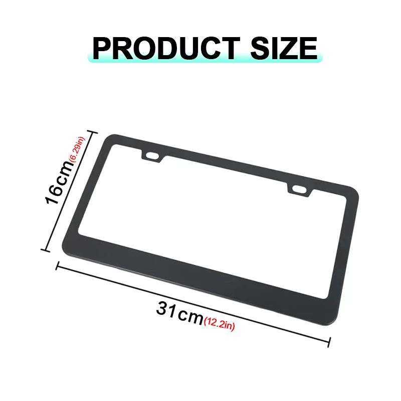 Universal Alloy License Plate Frame Black Carbon Bracket American Auto Accessory Fiber Number Plate TAG Cover for Front Rear