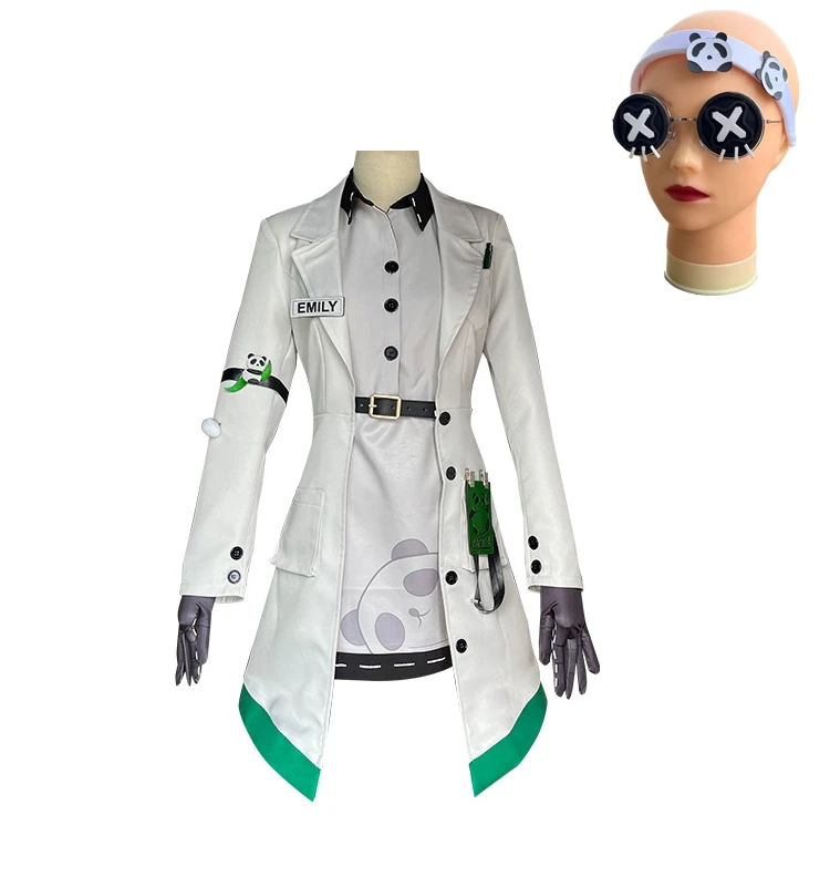 

Identity V Cosplay Costume Set Doctor Guardian Cos Panda New Skin Cosplay Clothes Set Girl Women Adult Halloween Clothes