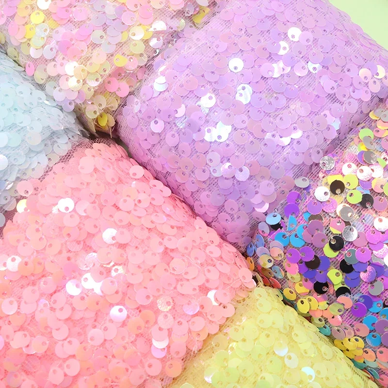 5Yards/Roll 6cm 8CM Glitter Colorful Sequins Yarn Roll Pattern Party Supplies DIY Hair Bows Handmade Materials