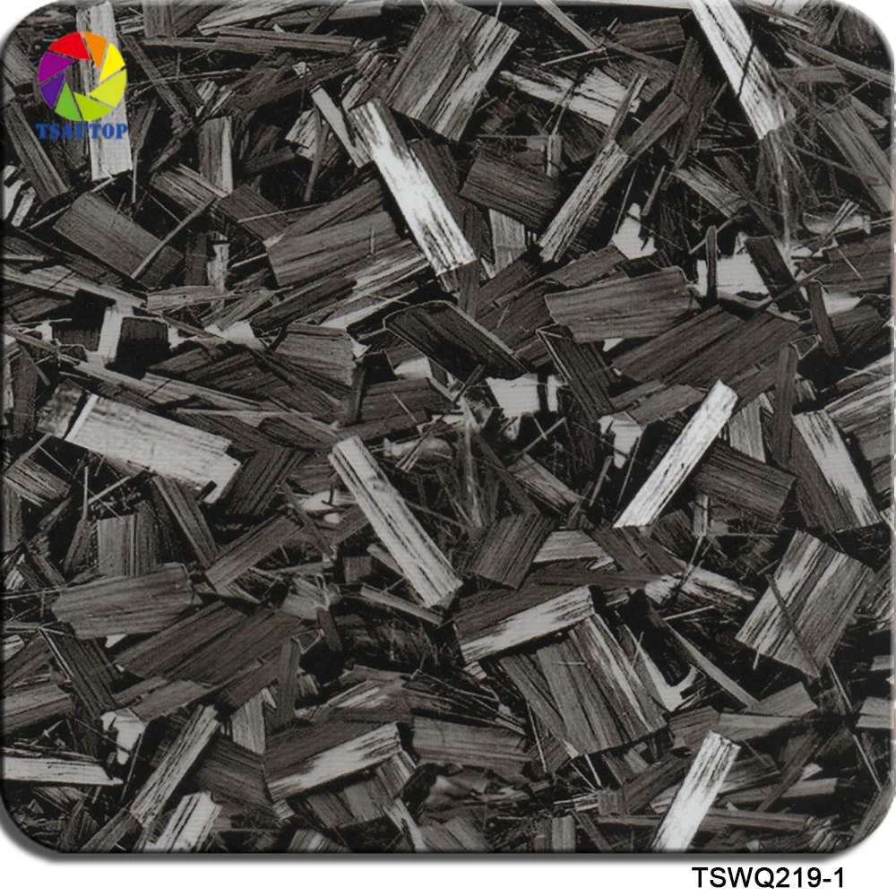 TSAUTOP TSWQ219-1 0.5*2m/10m Forge Carbon Fiber Water Transfer Printing Hydrographics Film