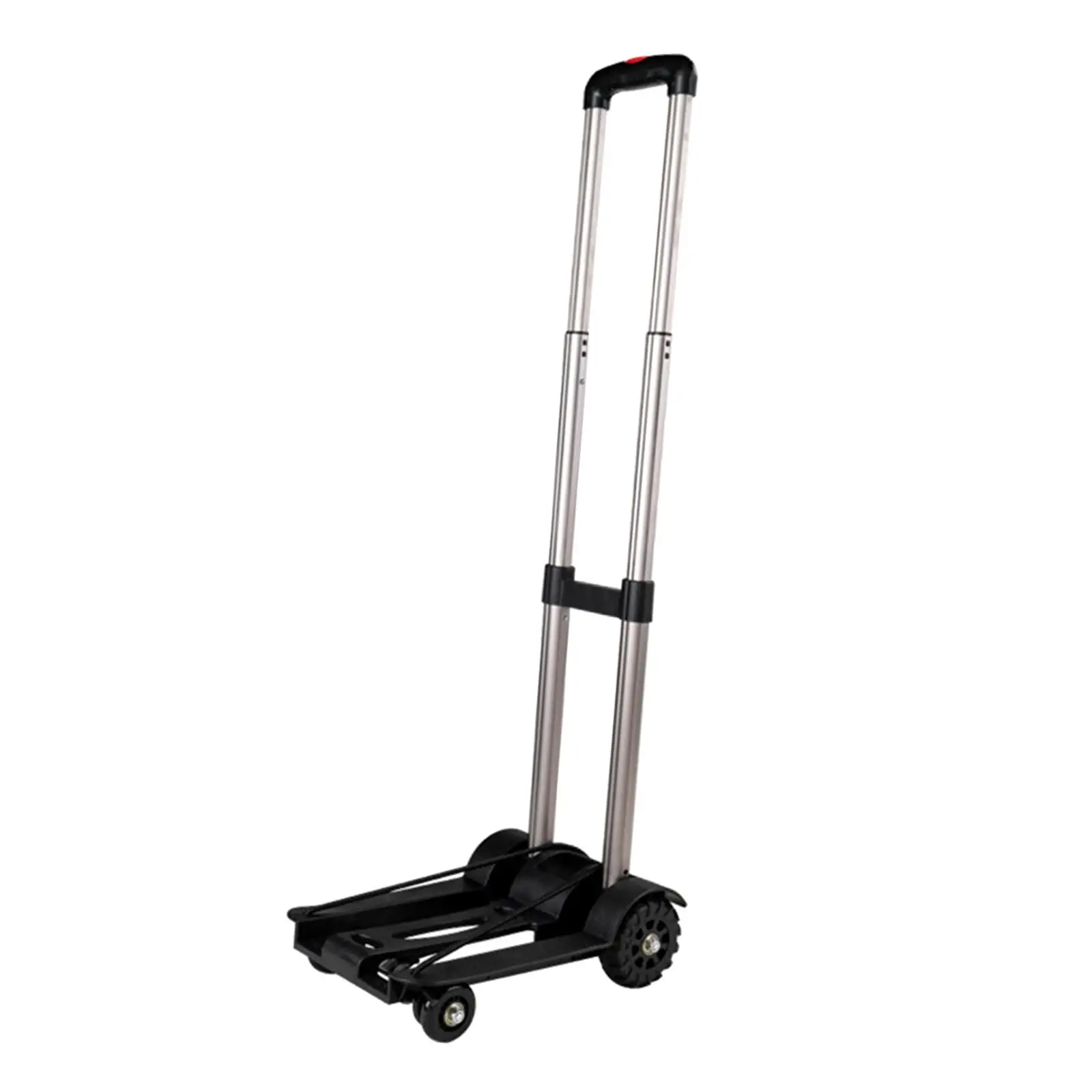 Folding Hand Truck Aluminum Alloy Foldable Luggage Cart Platform Truck Moving Shopping Cart for Household Easy Moving