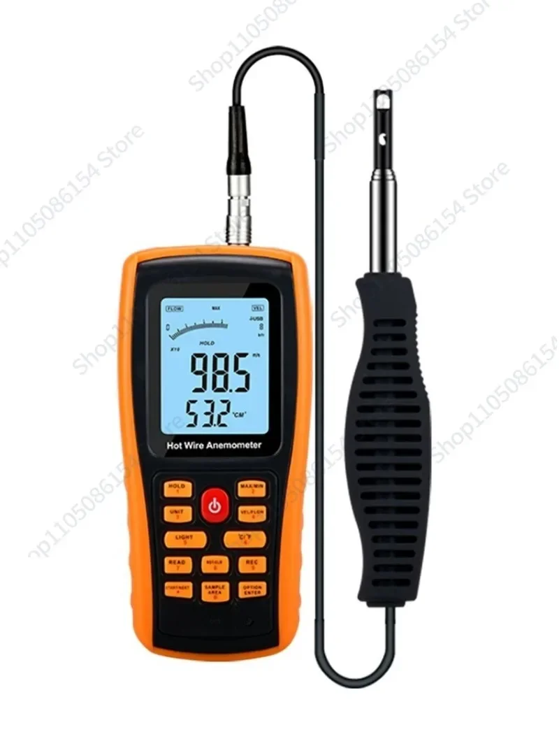 Anemómetro térmico GM8903, medidor de aire de alta precisión