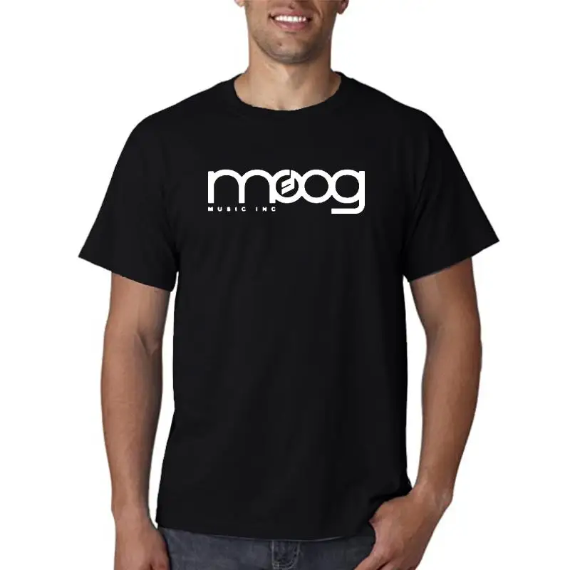 Moog Synthesizer Music Logo Cotton Short Sleeve T-Shirt