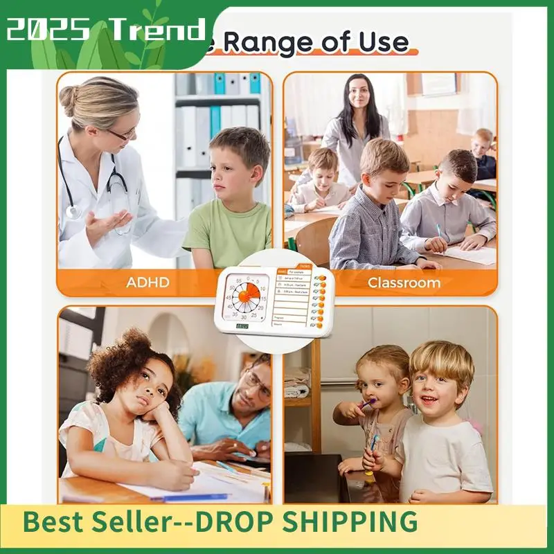 AD33 HOT 3-In-1 Visual ADHD Timer For Kids & Adults With Planning Board, Task Timer, Chore Chart & Visual Schedule Planne