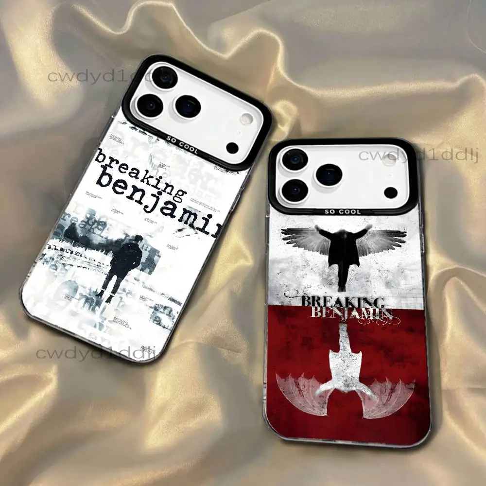 

B-Breaking Benjamin Aurora For iPhone 17,16,15,14,13,12,X,8,Pro,Max,Plus,SE4,Air,Mini Black IMD Matte Case