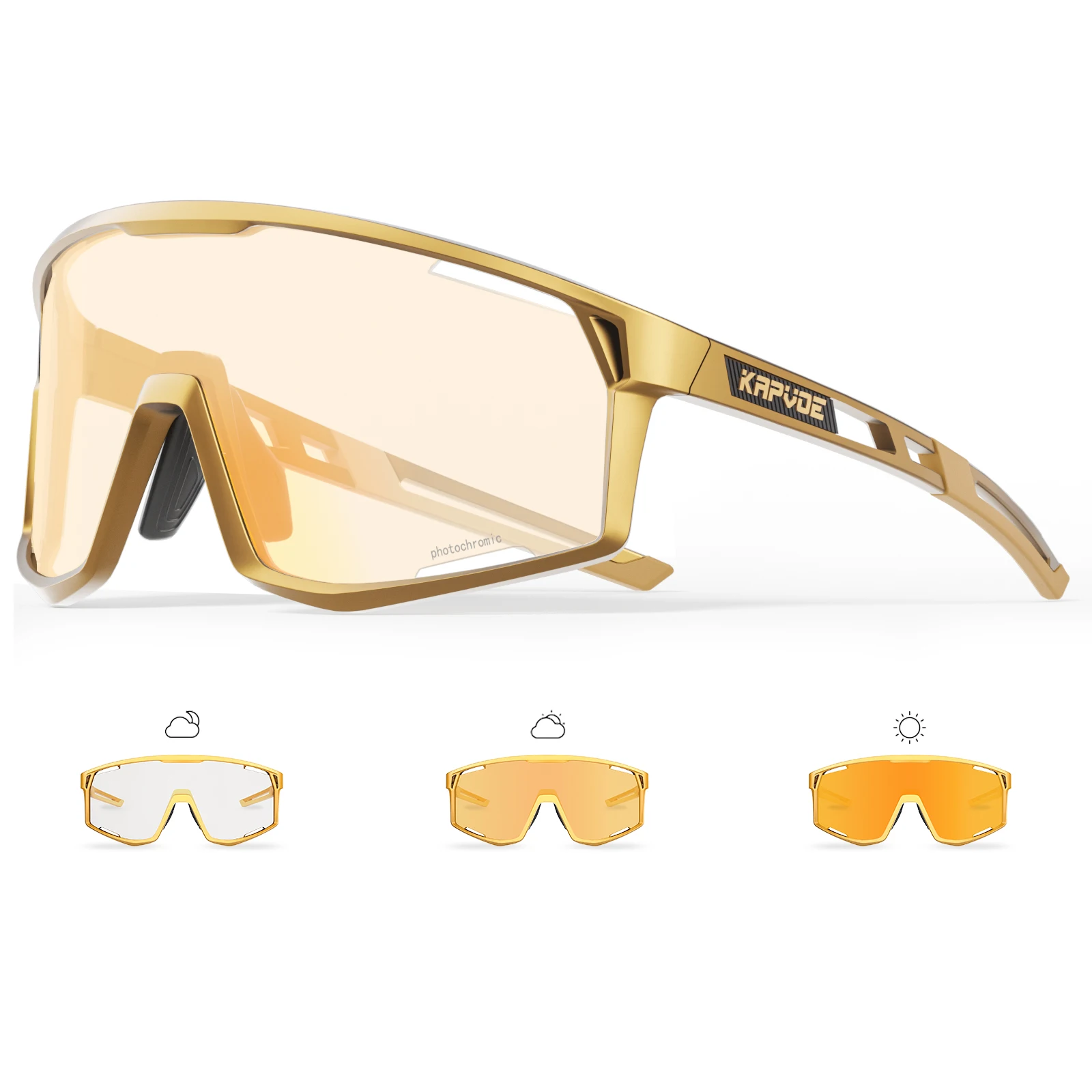 Kapvoe Outdoor Photochrome Radfahren Sonnenbrille Fahrrad Radfahren Gläser Männer Frauen Rennrad UV400 Brille Berg Sport Brillen 5