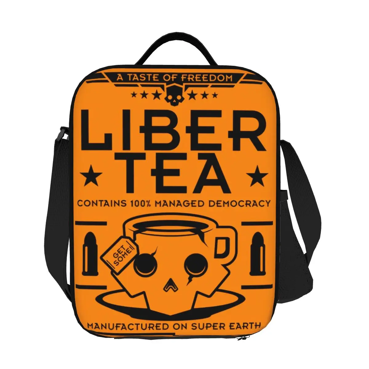 

Custom Shooting Games Helldiverss Resuable Lunch Boxes Women Multifunction Thermal Cooler Food Insulated Lunch Bag Office Work