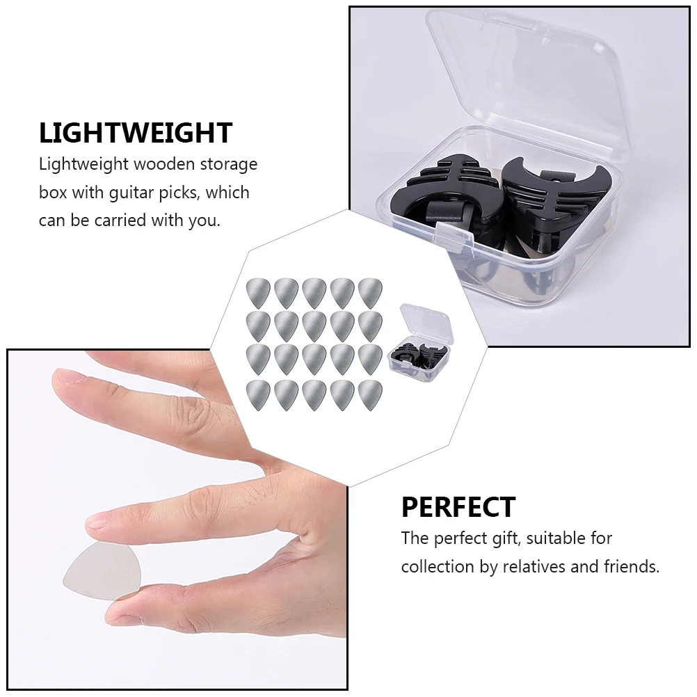 

Pick Combination Set Guitar Supply Plastic Case Stainless Steel Picks