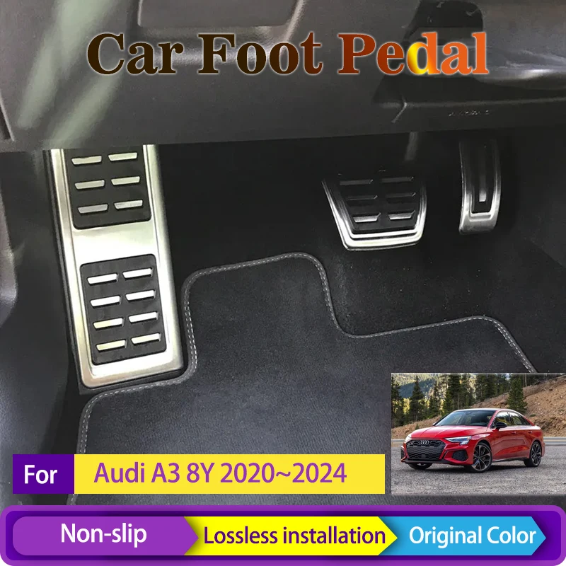 

Car Foot Pedals For Audi A3 8Y 2020 2021 2022 2023 2024 Non Slip Metal Rest Pedal Brake Accelerator Pad Stylings Auto Acessories