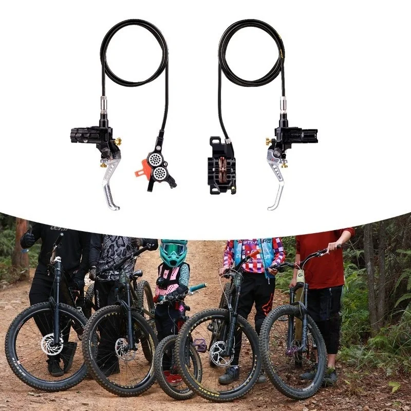 180-220 mm downhill electric mountain bike machined calipers with 4-piston hydraulic disc brake set