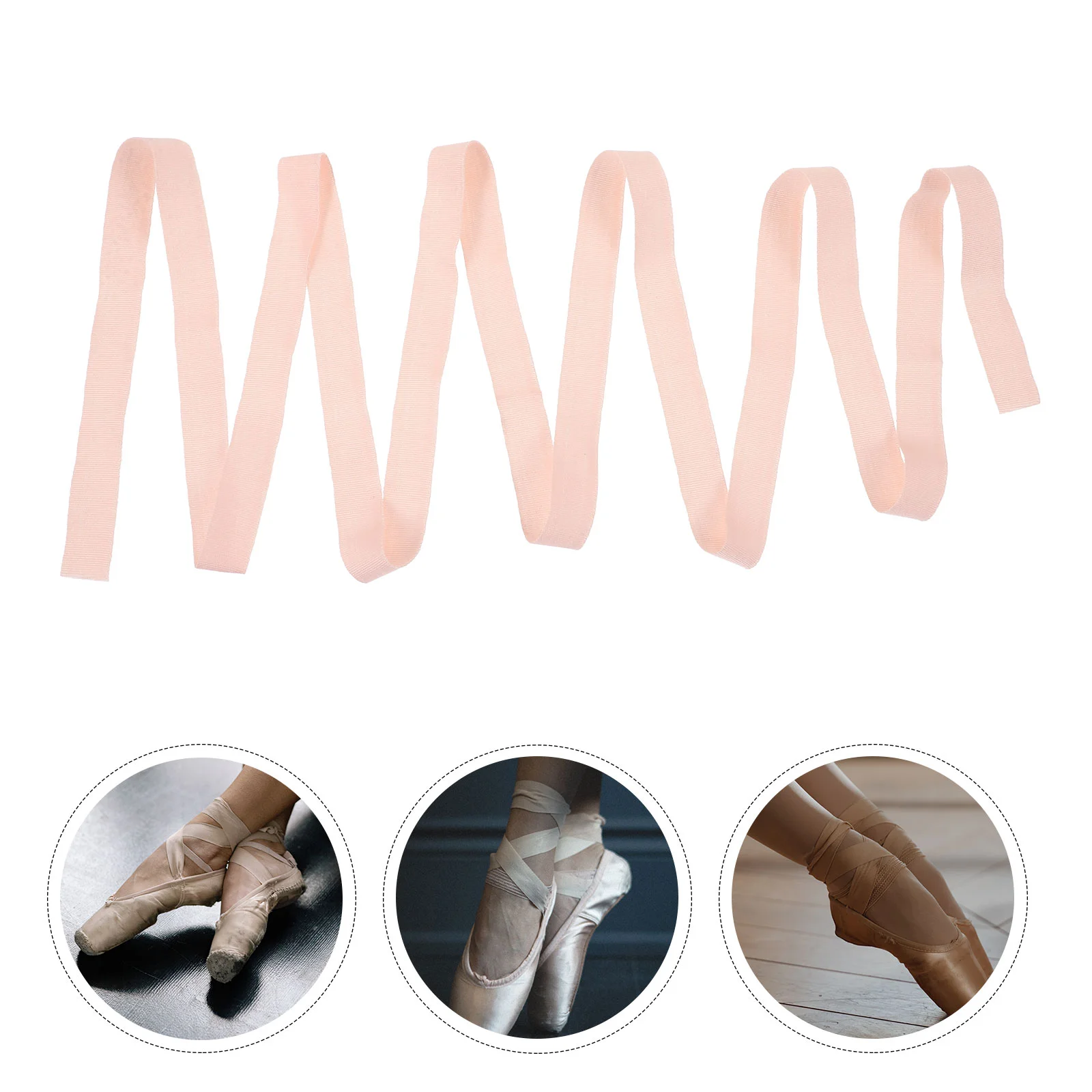Canvas Satin Ribbons Shoelaces Flat for Dance Show Pink Ballet Strap Pointe Dancing Woman